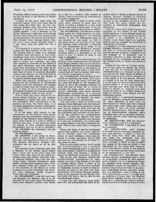 Congressional Record, Senate, 24 Jun 1970, p. 21119 (page image)
